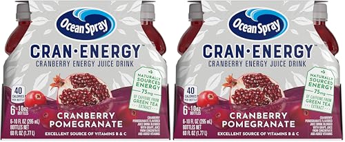Image of Ocean Spray Cran-Energy, Cranberry Pomegranate Energy Juice Drink, 10 Ounce Bottle (Pack of 12)