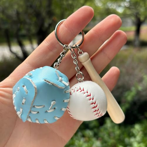 Image of COSTOYFUN Mini Cute Soccer Keychain Bowling Tennis Baseball Keychain for Men Women Boys Girls Gift