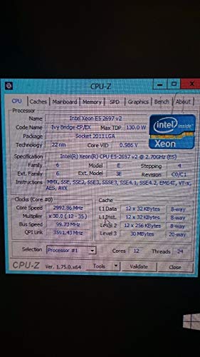 Intel E5-2697 v2 SR19H résolvez la saturation des serveurs grâce au CPU 12 cœurs 2.7 GHz