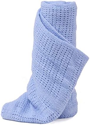Dudu N Girlie Baby Blanket for Newborn | Warm & Cosy Cellular Baby Blanket | 100% Extra Soft Breathable Cotton, Pram/Travel/Moses Basket (90 x 70 cm) Pink.