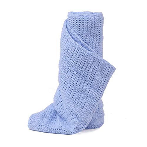 Dudu N Girlie Cot Blanket, 100% Pure Cotton Extra Soft Cellular Nursey Baby Toddler Blanket