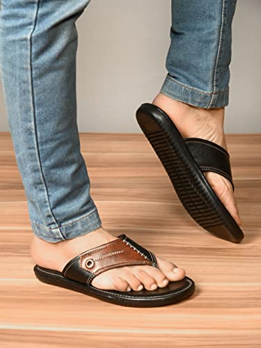 Image of San Frissco Men's Sandal Anti Slippery Chappal with Sturdy Grip /Ultra Soft Lightweight Durable Chappal for Outdoor Use /Festive Ethnic Wedding Slip on Slippers for Men