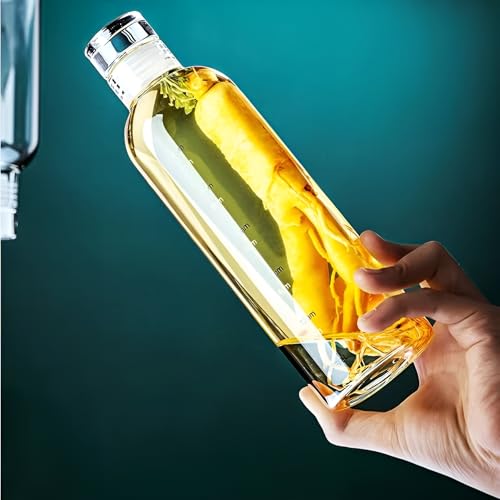 Image of Glass Water Bottle for Adults, Student Direct Drinking Freezer Safe, Leak Proof, Gym Travel On-The-Go Hotel-Style Design Borosilicate Glass Water Bottle With Time Marker (Yellow)