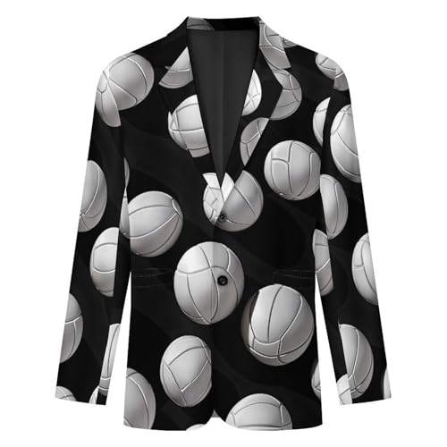 Sport Volleyball Mens Casual Blazer Button Suit Jacket Lightweight Sport Coat for Work Business4