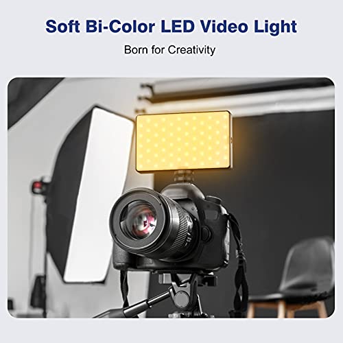 D&F Kamera-Videoleuchte, Eingebauter 3000-mAh-Akku, Dimmbare 2500-9000K LED-Kameraleuchte mit Videokonferenz… – Bild 6