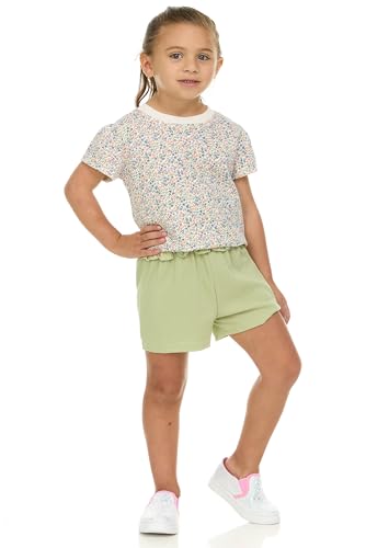 Laura Ashley Girls' 5-Pack Shorts - Soft & Stylish Essentials for Toddlers and Little Girls (12M-4Y)4