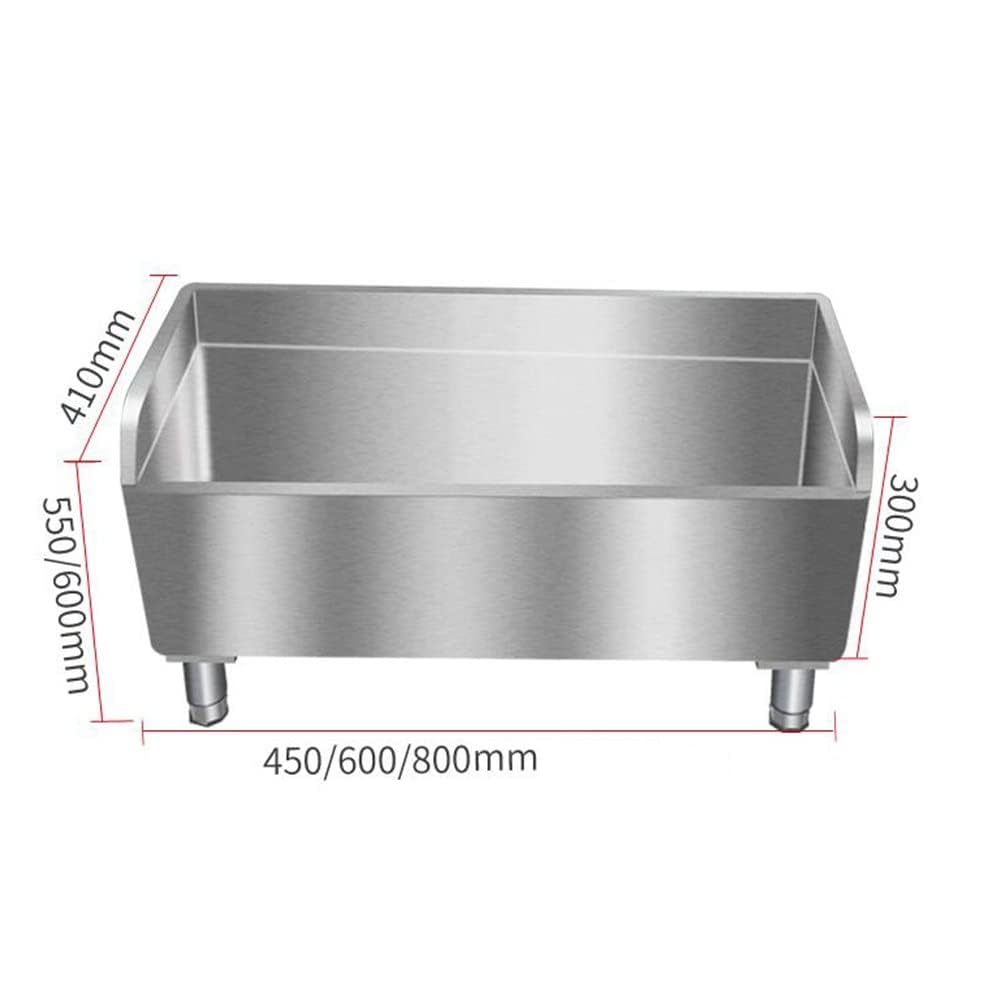 Fregadero para Fregona De Piso Comercial, Lavabo De Servicio De Fregona De Acero Inoxidable, Cubeta para Fregona, Fregadero para Cocina/Restaurante/Negocios/garajes(Size:60x41x55cm)