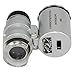 NYKKOLA New Silver 60X Loupe Portable Mini Pocket LED UV Light Microscope Magnifier