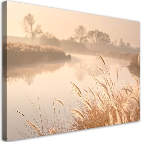 Tableaux déco de qualité Feeby paysage rivière herbe grande toile pour bureau