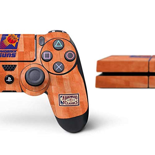 Skinit Decal Gaming Skin Compatible with PS4 Console and Controller Bundle - Officially Licensed NBA Phoenix Suns Hardwood Classics Design
