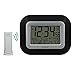 La Crosse Technology WS-8115U-B Atomic Digital Wall Clock with Indoor and Outdoor Temperature, Black
