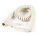 uxcell Plastic Coiled Cable RJ9 4P4C Connectors Telephone Phone Line Beige 12 Inches