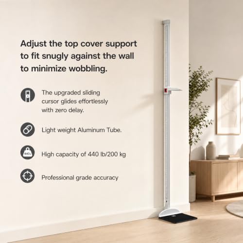 SIKE All-in-One Height and Weight Scale, Up to 82in/212cm, 440lb/200kg Cap by SIKE - Used condition - Image 5