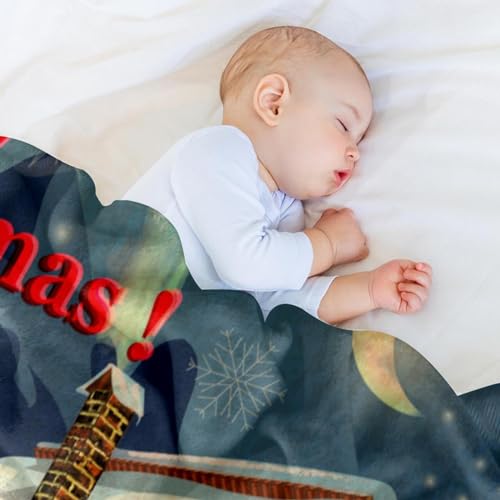 Couverture polaire en microfibre Père Noël pour soirée cocooning - 7