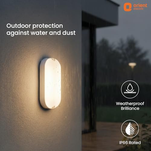Image of Orient Electric 20W Eternal Bulkhead Wall Light | 6500K, Cool White | 1600 lumens Bright Light Output | 2 Year Warranty by Orient