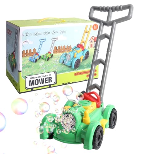 Máquina De Burbujas para Cortar Césped, Generador De Burbujas para Niños, Cortacésped Automático con Luz Y Sonido, Entretenimiento para Fiestas De Cumpleaños Infantiles.