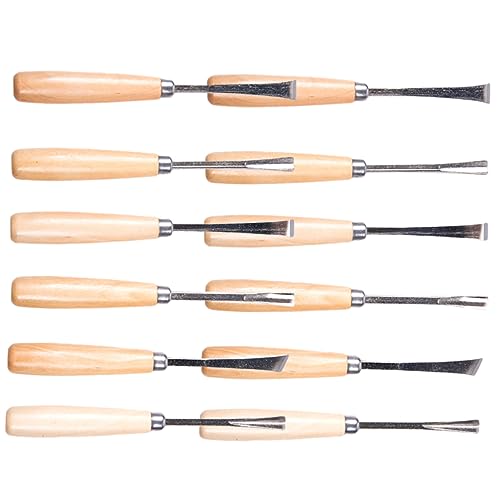 BELLIFFY Cinceles Para Carpintería y Tallado De Madera, Juego De 12 Piezas, Acero De Alta Dureza, Color Metálico, Para Artesanos y Aficionados, Uso Escultura y Manualidades, Paquete Doble