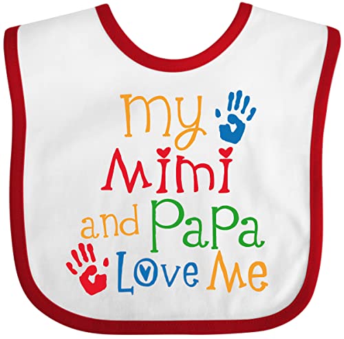 inktastic Mimi and Papa Love Me Baby Bib