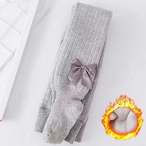 Baby Toddler Girls Tights Fleece Lined For Winter Warm Cable Knit Leggings Pantyhose Kids Bow Cotton Leggings Stockings2