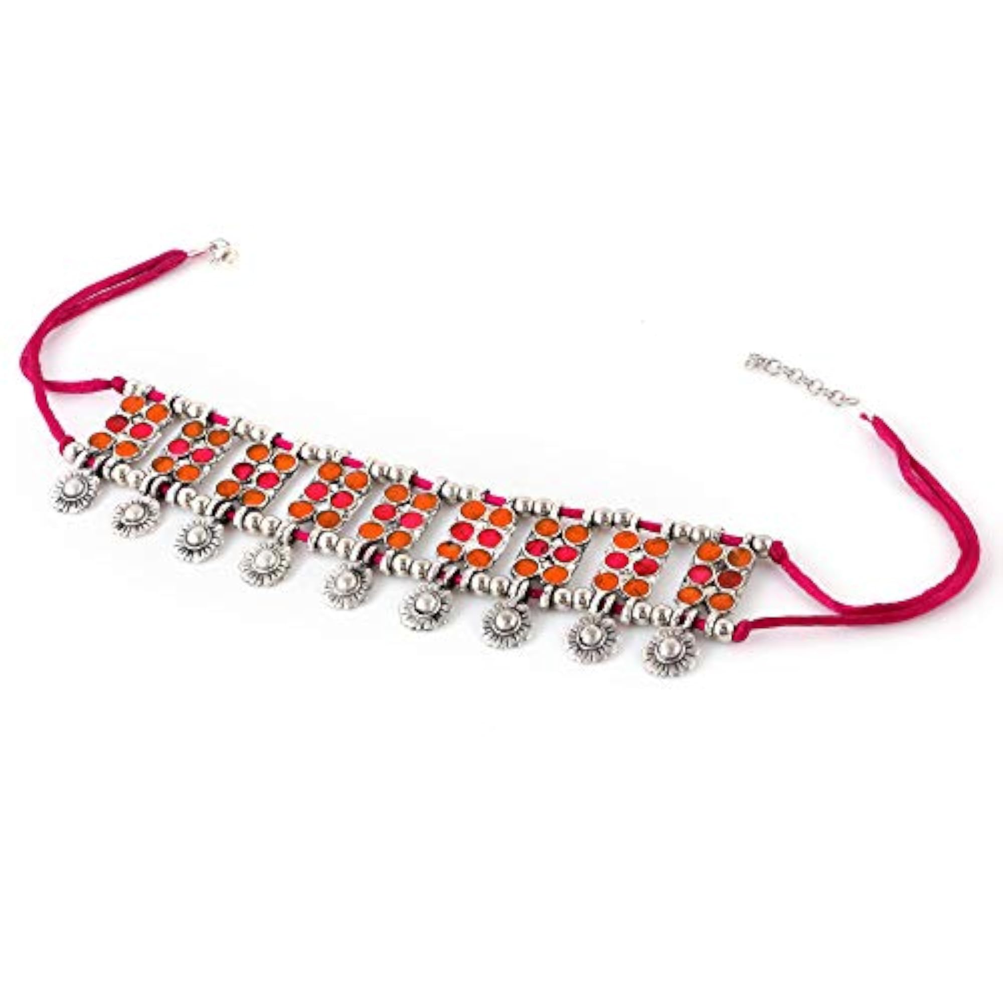 German Silver Oxidized Antique Look Versatile Choker Necklace