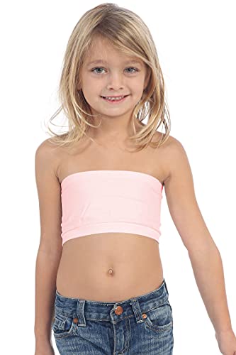 Kurve Girls Bandeau Tube Bra - Strapless Bandeau Bra,Uv Protective Fabric Upf50+, Baby Pink, Age (9-14) #TOP27