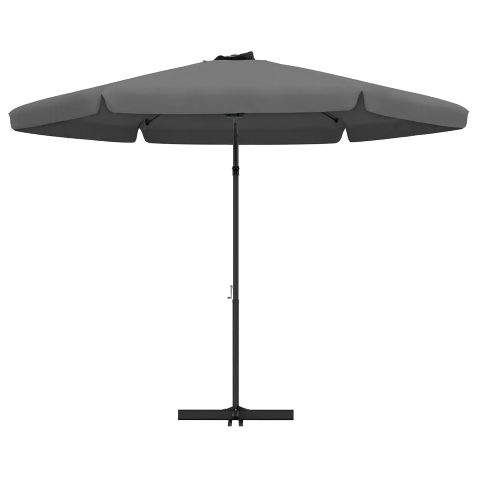 Homgoday Parasol, parasol zewnętrzny ze stalowym słupkiem 300 x 250 cm antracyt, parasole przeciwsłoneczne, parasole ogrodowe, parasole zewnętrzne, parasol plażowy, wiatroszczelny parasol na taras