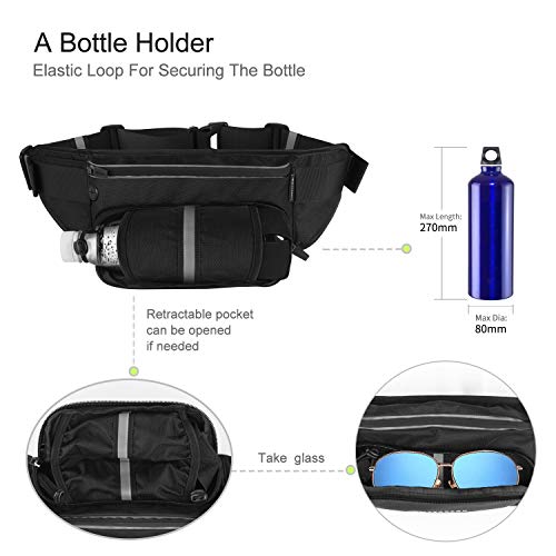 Mycarbon Fanny Pack Waist Pack With Water Bottle Holder Running Belt For Men Women Walking Hiking Runners Hydration Belt #TOP1