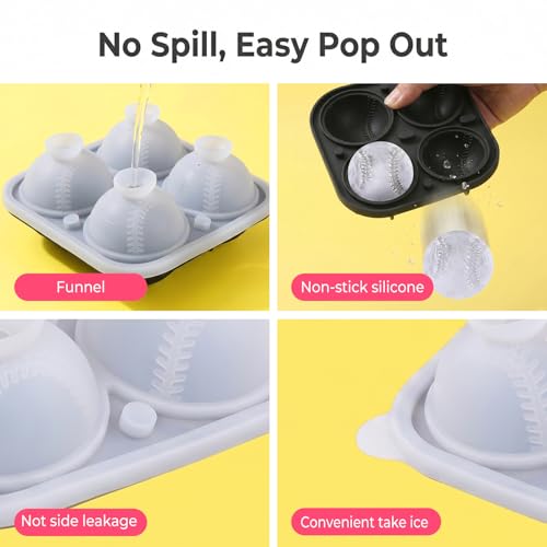 Molde de silicona para cubos de hielo grandes con tapa integrada miniatura 4