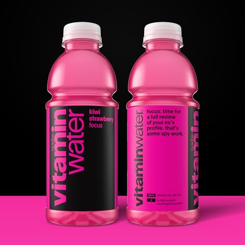Image of vitaminwater Focus Kiwi Strawberry Nutrient Enhanced Flavored Water Beverage, 20 fl oz Bottles, 12 Pack