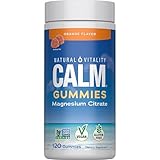 Natural Vitality Calm Magnesium Gummies | 330mg Per Serving | Orange Flavored Supplement | Gluten-Free & Vegan | 120 Count