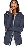  KangaROOS Damen Strickfleecejacke Strickjacke Fleecejacke (Marine, 32/34 (XS))