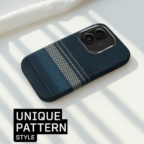Image of AIBEX Aramid Fiber Mag-Saf Case Compatible for iPhone 16 Plus | Slim Protective Back Cover with Built-in Magnets | Wireless Charging Support | Camera Ring Stand | Shockproof with Air Guard Corners