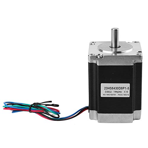 flexman 23HS8430 Stepper Motor, 3A 2Phase 1.8° 8mm Shaft Diameter Stepping Motor for CNC Packaging Equipment Laser Equipment Security Monitoring Equipment