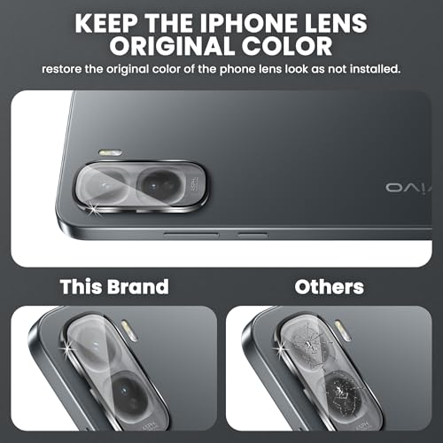 Image of FIRST MART Black Camera Ring Guard Protector for Vivo T5 Pro | Tempered Glass with Metal Alloy Rings, HD Clear, Scratch Resistant, Case-Friendly | Pack of 1