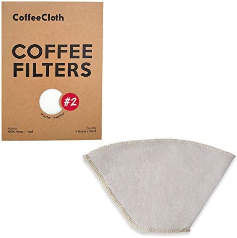 Susable Kaffeefilter Wiederverwendbar - 3 Stück Bio Baumwolle Filter Größe 3