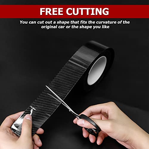 CGEAMDY Car Door Sill Protector Tape, 5D Carbon Fiber Anti-Collision Protector Tape, Automotive Scratch Cover Strip Sticker for Door Sill Rear Bumper, Exterior Accessories Fit for Most Cars(Black) - Image 3