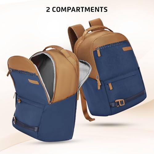 Image of Safari Dart 1 24L College backpack, 2 compartments, 17 inch laptop compatible, Smart trolley sleeve, Front pocket, college backpack bags for women and men, travel bag, Ideal for Students, Color - Blue