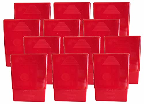 Crush-Proof Plastic 2 Piece Cigarette Case for King & 100s (12, Red)