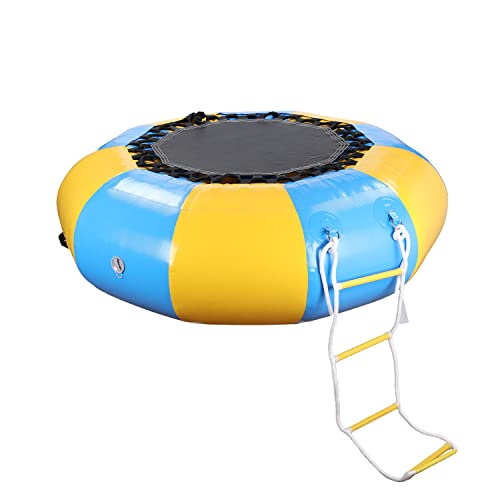 CLLVGOKD 5 FT Water Trampoline for Lake, Round Inflatable Water ...