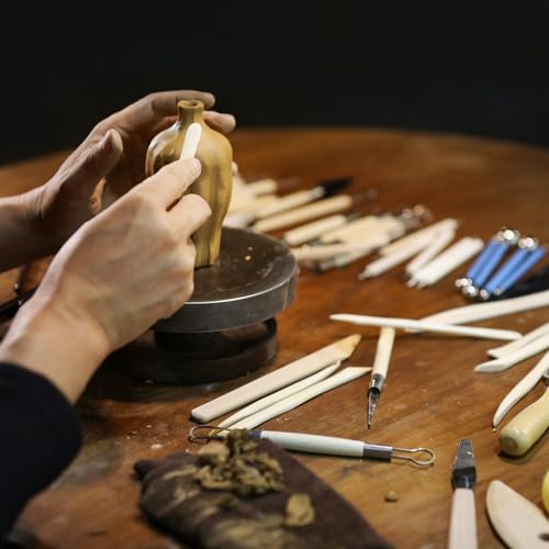 SHENOMAD 30PCS Clay Sculpting Tools with Wire Pottery Modeling Ceramics Polymer Tools Set for Air Dry Clay Carving Molding Pottery Crafting Beginners - Image 4