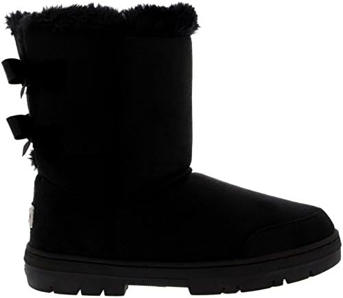 Womens Twin Bow Tall Classic Waterproof Winter Rain Snow Boots