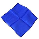  Magic Silk Foulard 100% Soie (22,5 x 22,5 cm) Bleu