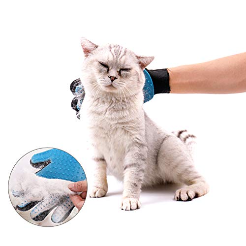 Enhanced Pet Grooming Glove - Deshedding Brush, Pet Shedding Hair Comb, Pet Massage and Bathing Glove
