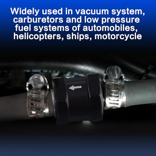 SPEEDWOX Rückschlagventil für Kraftstoff, 10 mm, Aluminium, 2 Anschlüsse, Schwarz, 6 Stück