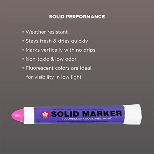 Sakura Solid Paint Markers - Permanent Marker Paint Pens - Window, Wood, & Glass Marker - Fluorescent Pink Paint - 3 Pack #TOP3