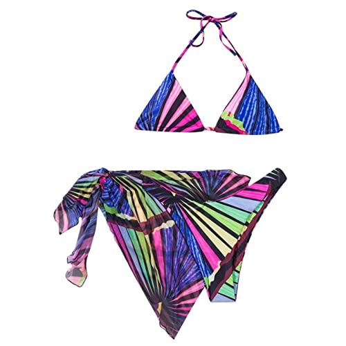 Bikini divisé tankini maillot de bain femme XL bleu avec soutien-gorge intégré