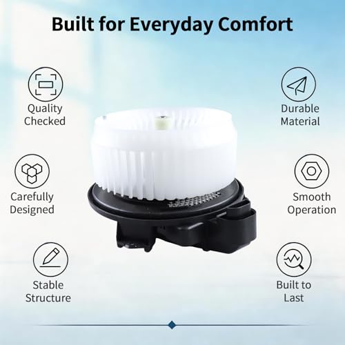 Image of HVAC Blower Motor with Fan - Compatible with Wrangler 2014-2017, Wrangler JK 2018, 1500 2014-2018, 1500 Classic 2019-2022 - AC Heater Fan Assembly - Part Number 700308 68048905AB