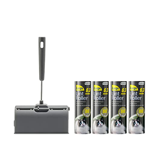 Fedicelly Lint Rollers Pet Hair Extra Sticky Furniture,Cat Dog Hair Remover Laundry Clothes Carpet, 6.3 Inches Wider With 640 Sheets Large Lint Remover Brush For Couch #TOP1