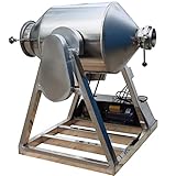 HayWHNKN 200L Dry Powder Mixer with 360° Rotation Drum Blender Mixing Machine Stainless Steel for Feed Food Chemical Metallurgy 3KW 110V