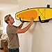 Heavy Duty Kayak Wall Mount - Steel Surfboard Rack Wall Holder, Indoor Garage Organizer with Screws, Living Room Dorm Storage Solution for Canoe Paddleboard Ski Wakeboard Boat Bike Ladder Rope